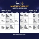 IPL 2026 Match Schedule