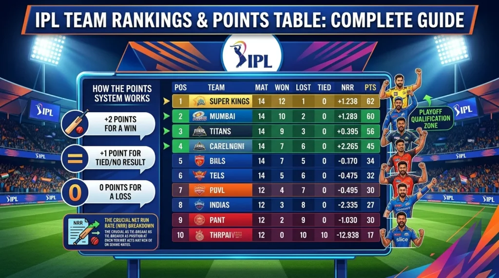 IPL team ranking