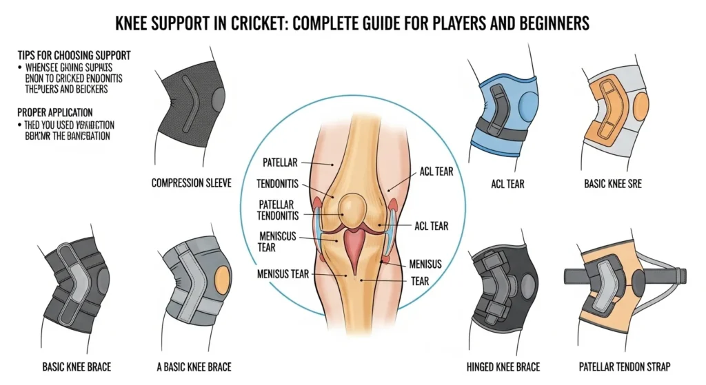 Knee Support in cricket