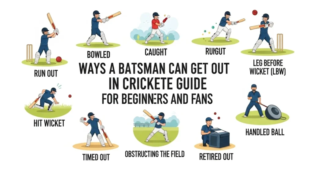 Ways a Batsman Can Get Out in Cricket: Complete Guide for Beginners and Fans