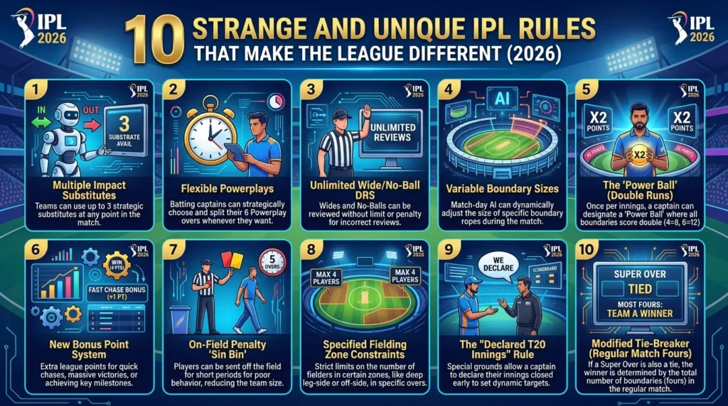 10 Strange and Unique IPL Rules That Make the League Different (2026)