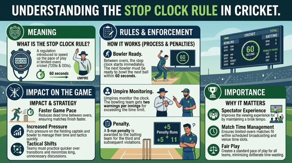 Stop Clock Rule in Cricket