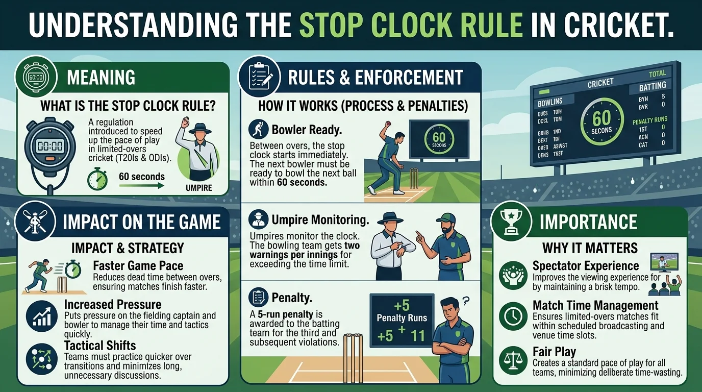 Stop Clock Rule in Cricket