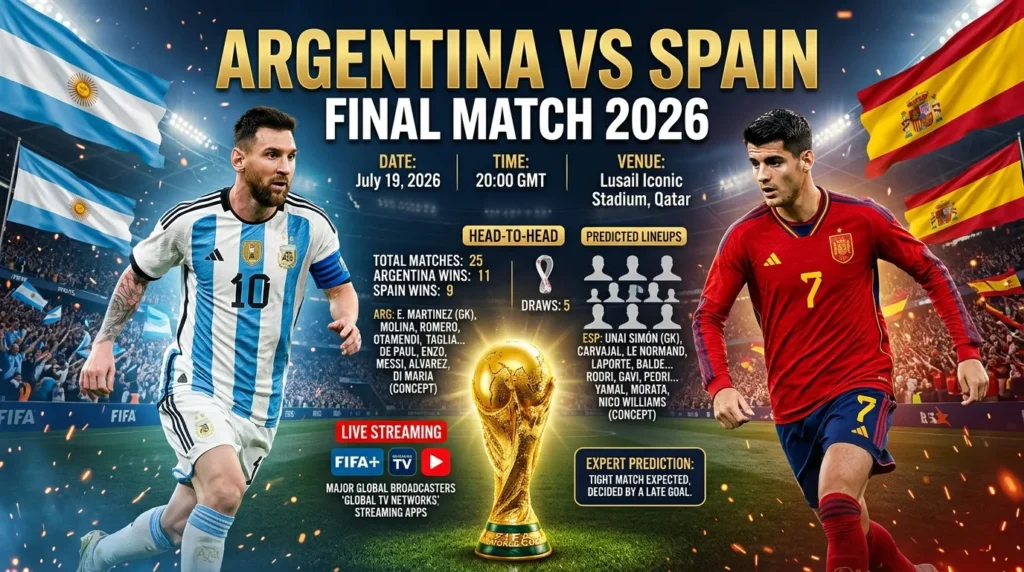 Argentina vs Spain Final Match 2026