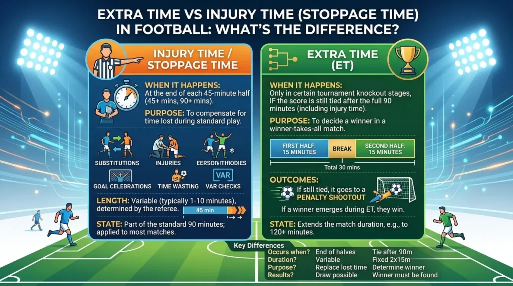 Extra Time vs Injury Time
