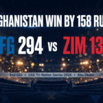 Afghanistan vs Zimbabwe, 2nd ODI 2026: Afghanistan Thrash Zimbabwe by 158 Runs