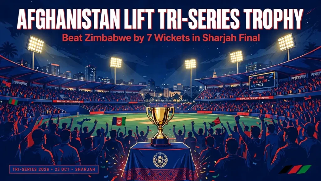 Afghanistan vs Zimbabwe, Tri-Series Final 2026: Afghanistan Seal Trophy with 7-Wicket Win