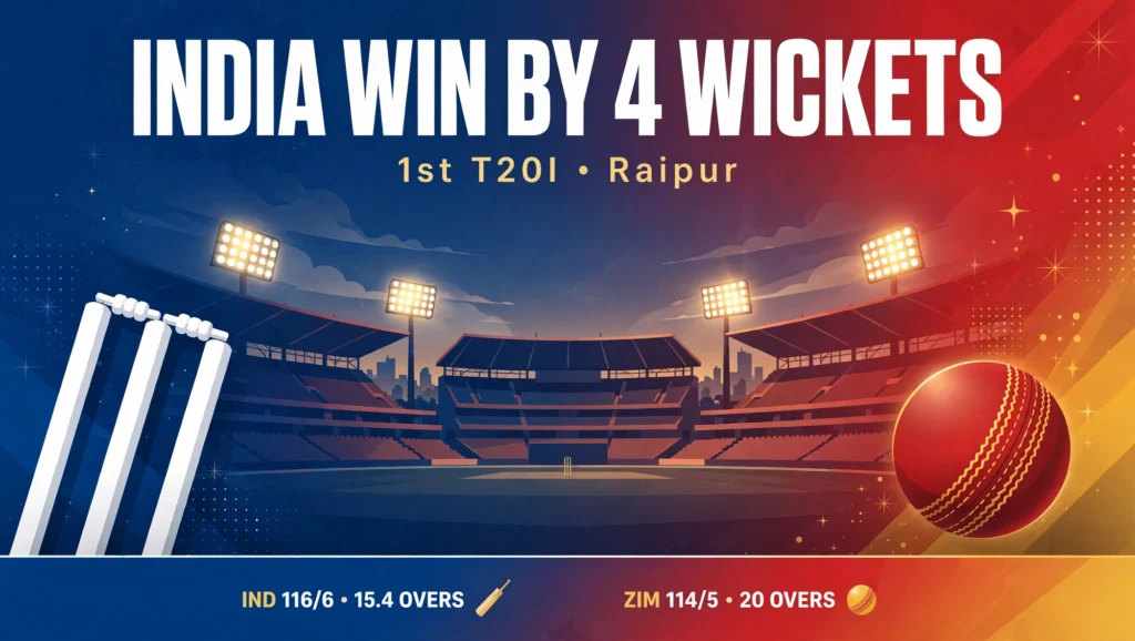 India Women vs Zimbabwe Women, 1st T20I: Deepti Sharma, Niki Prasad Seal Four-Wicket Win in Raipur