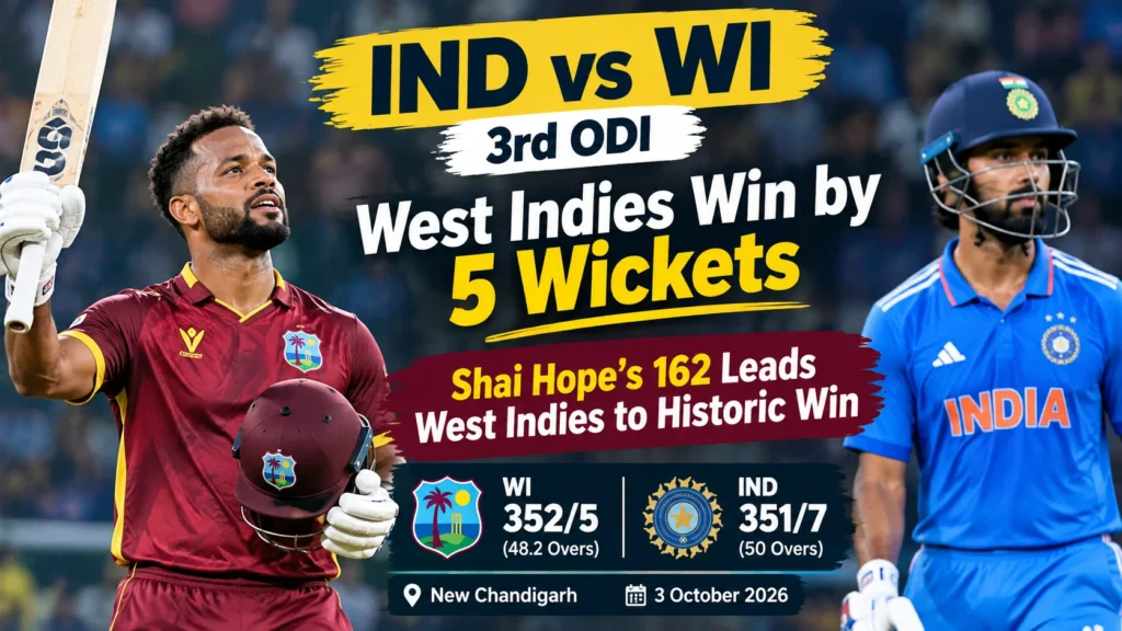 India vs West Indies 3rd ODI