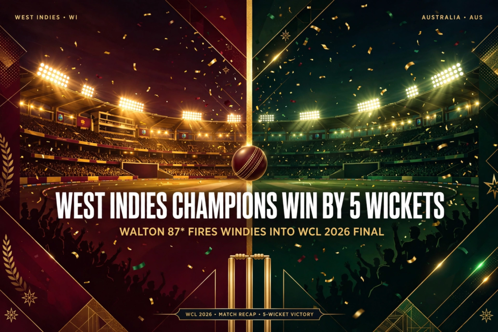 Australia Champions vs West Indies Champions, WCL Semi-final 2: Walton's 87* Powers Windies Into Final