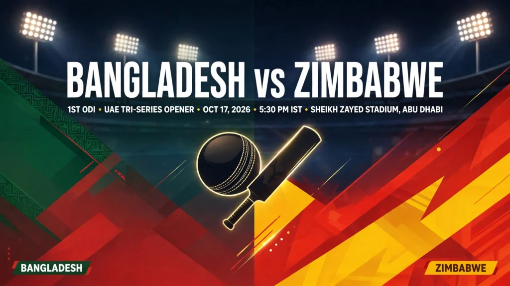 Bangladesh vs Zimbabwe, 1st ODI: Date, Time, Venue, Squads & Where to Watch