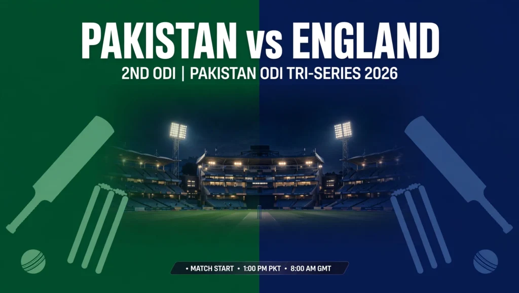 Pakistan vs England, 2nd ODI 2026: Date, Time, Venue, Squads & Where to Watch