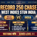 IND vs WI 2nd T20I: Shai Hope's 102* Powers West Indies' Record 250 Chase in Ranchi