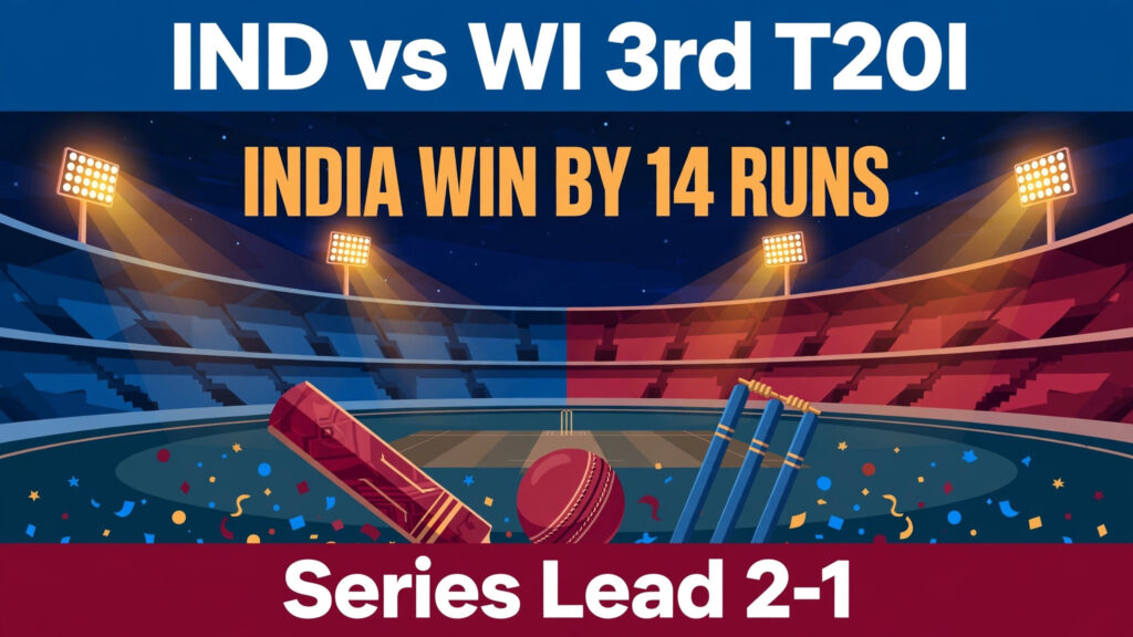 IND vs WI 3rd T20I: India Defend 223 to Beat West Indies by 14 Runs, Take 2-1 Lead