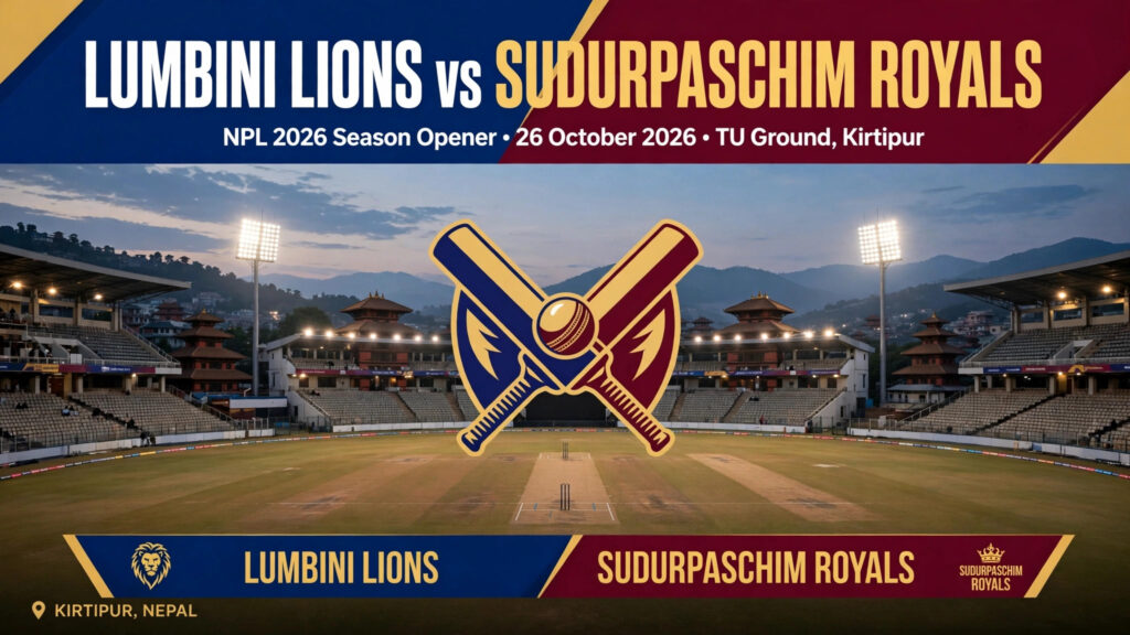 Lumbini Lions vs Sudurpaschim Royals, NPL 2026 1st Match: Date, Time, Venue, Squads & Where to Watch