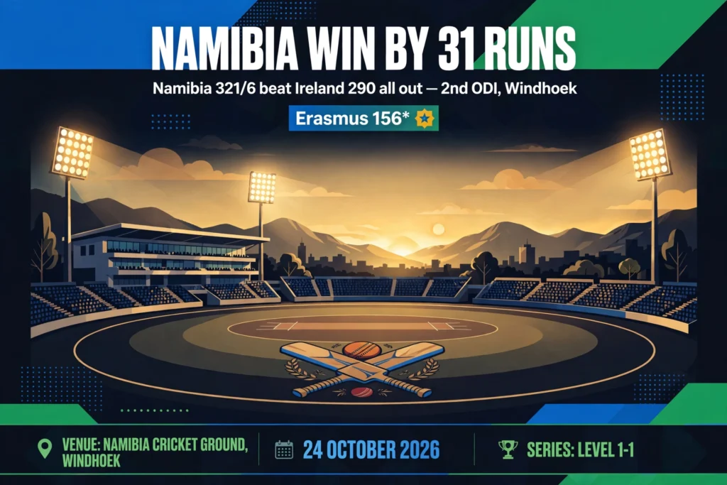 Namibia vs Ireland, 2nd ODI: Result, Scorecard, Key Performances & Highlights
