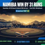 Namibia vs Ireland, 2nd ODI: Result, Scorecard, Key Performances & Highlights