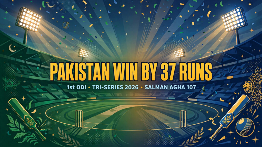 Pakistan vs Sri Lanka, 1st ODI Tri-Series 2026: Salman Agha's Century Seals 37-Run Win