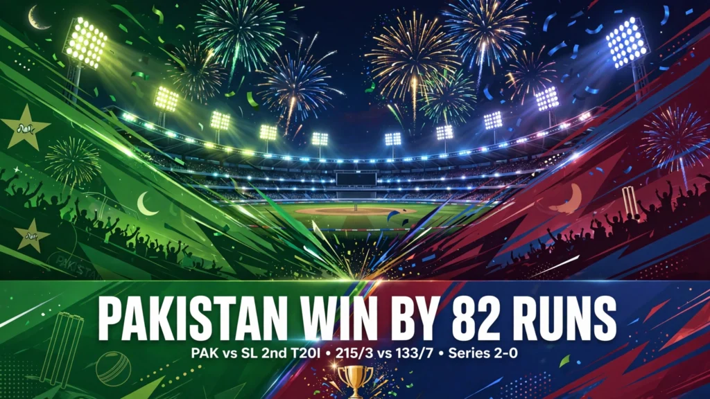 PAK vs SL 2nd T20I: Pakistan Crush Sri Lanka by 82 Runs to Clinch Series