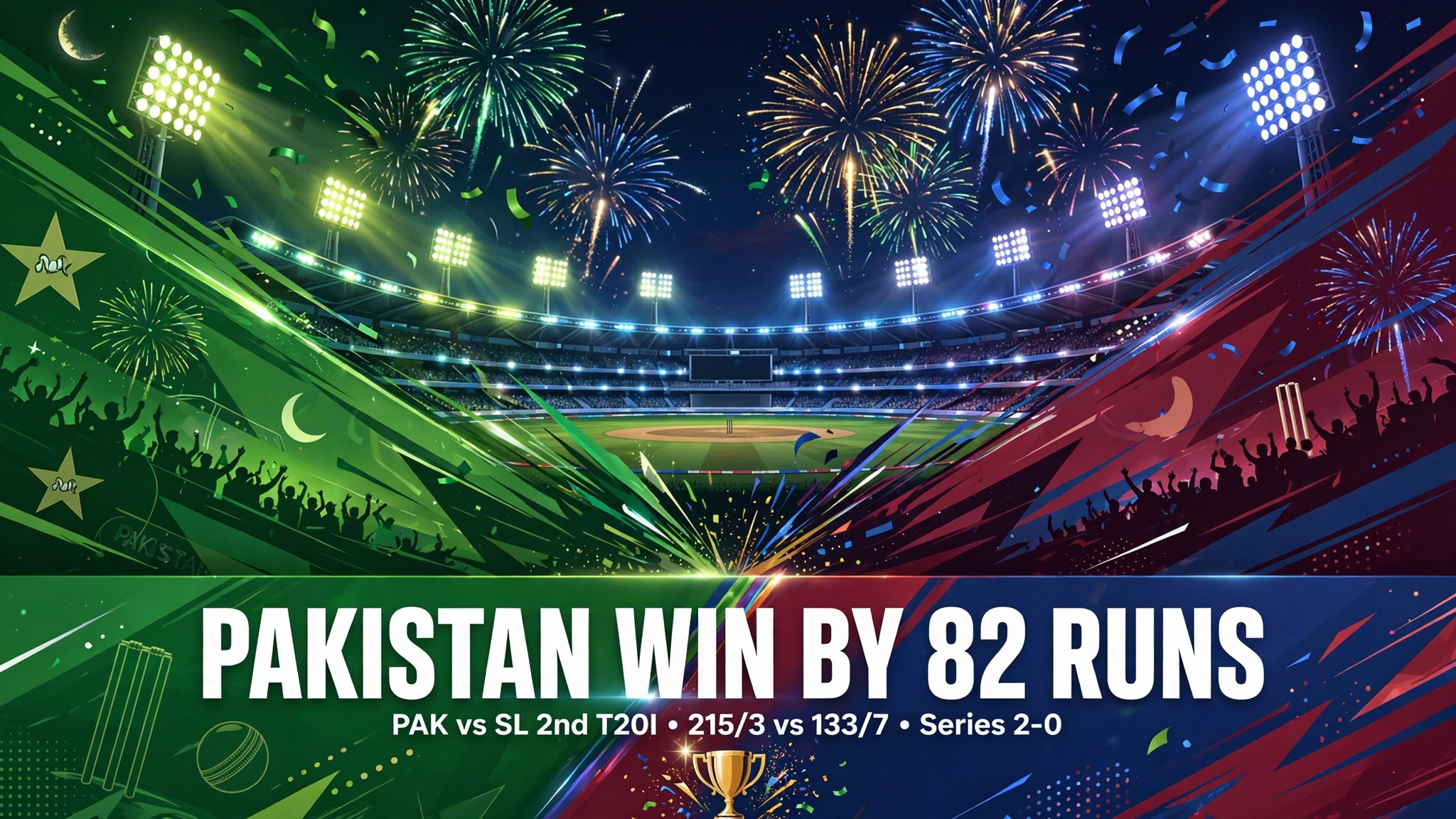 PAK vs SL 2nd T20I: Pakistan Crush Sri Lanka by 82 Runs to Clinch Series