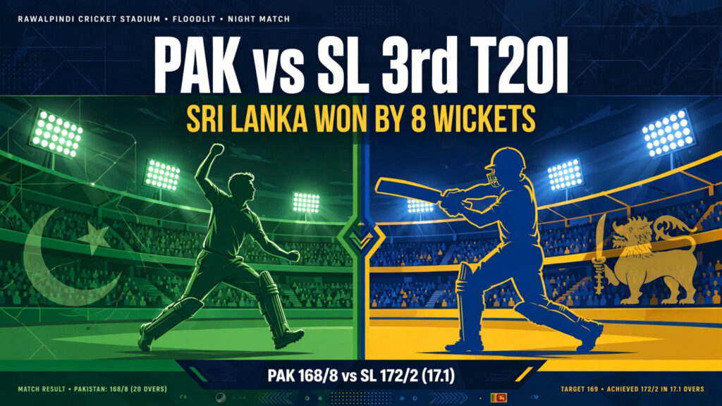PAK vs SL 3rd T20I: Sri Lanka Beat Pakistan by 8 Wickets, Pakistan Take Series 2-1