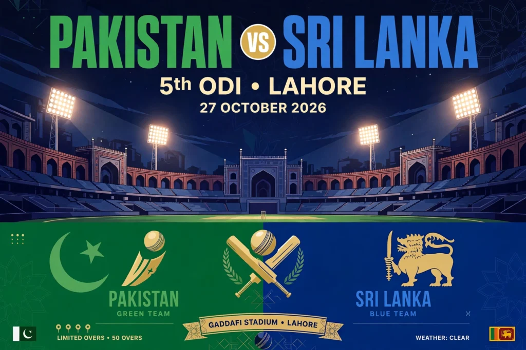 Pakistan vs Sri Lanka, 5th ODI: Date, Time, Venue, Squads & Where to Watch