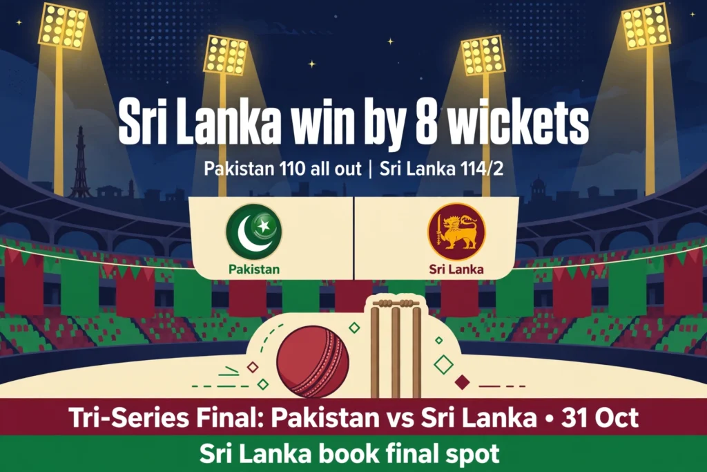 Pakistan vs Sri Lanka, 5th ODI: Sri Lanka Crush Pakistan by 8 Wickets to Reach Tri-Series Final