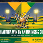 South Africa vs Australia, 2nd Test 2026: Proteas Seal Innings-and-31-Run Win to Level Series
