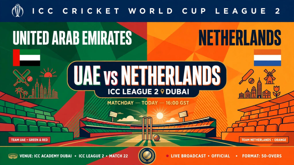 UAE vs Netherlands, ICC League 2: Date, Time, Venue, Squads & Where to Watch