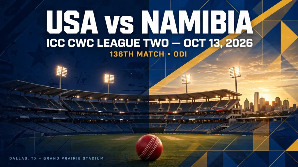 USA vs Namibia, ICC CWC League Two: Date, Time, Venue, Squads & Where to Watch